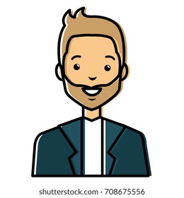elegant businessman avatar character