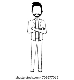elegant businessman avatar character