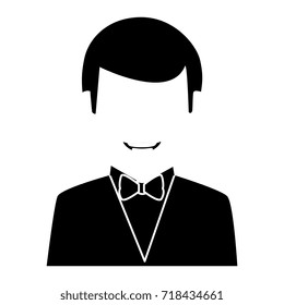 elegant businessman avatar character