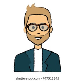 elegant businessman avatar character