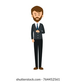 elegant businessman avatar character