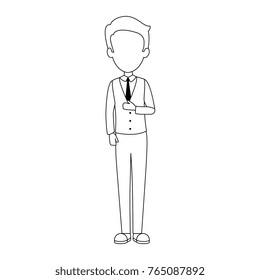elegant businessman avatar character