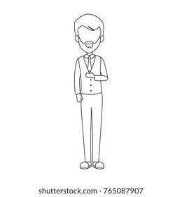 elegant businessman avatar character