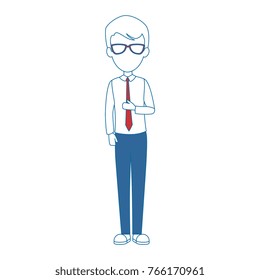 elegant businessman avatar character