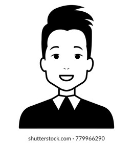 elegant businessman avatar character