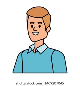 elegant businessman avatar character vector illustration