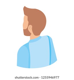 elegant businessman back avatar character