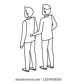 elegant businessman back avatar character