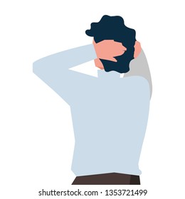 elegant businessman back avatar character