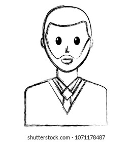 elegant businessman with beard avatar character