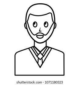 elegant businessman with beard avatar character