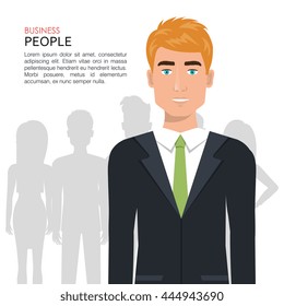 elegant businessman isolated icon design, vector illustration  graphic 