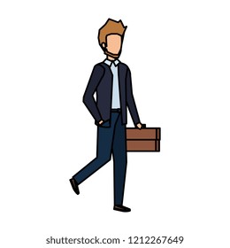 elegant businessman with portfolio