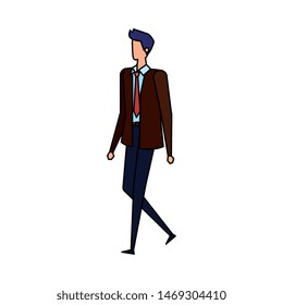 elegant businessman worker avatar character