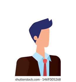 elegant businessman worker avatar character