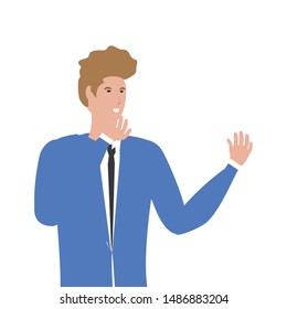 elegant businessman worker avatar character