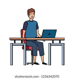 elegant businessman in the workplace