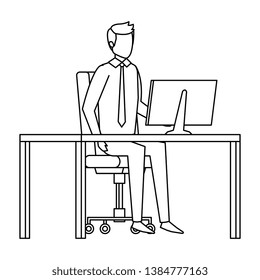 elegant businessman in the workplace