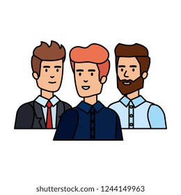 elegant businessmen avatars characters