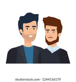 elegant businessmen avatars characters