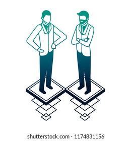 elegant businessmen character icon