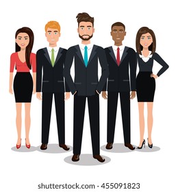 elegant businesspeople vector illustration