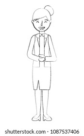 elegant businesswoman avatar character