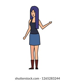 elegant businesswoman avatar character