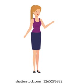 elegant businesswoman avatar character