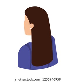 elegant businesswoman back avatar character
