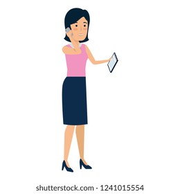 elegant businesswoman with smartphone