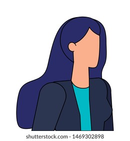 elegant businesswoman worker avatar character