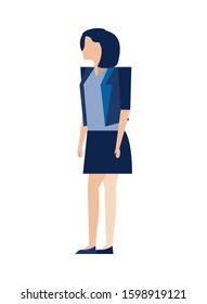 elegant businesswoman worker avatar character vector illustration design