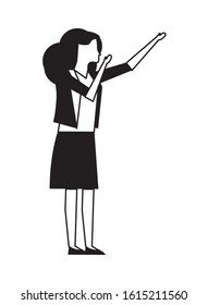 elegant businesswoman worker avatar character vector illustration design