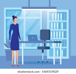 elegant businesswoman worker in the office