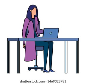 elegant businesswoman worker in the office