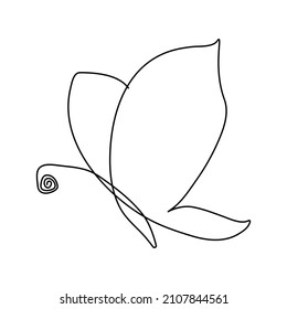 diseño de línea única continua de mariposa elegante para el logotipo corporativo identidad salón de belleza e icono de atención de salud
