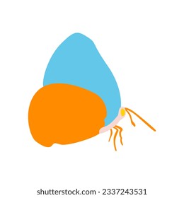 Mariposa elegante. Ilustración vectorial dibujada a mano.
