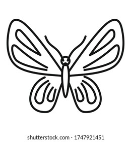 Elegant butterfly icon. Outline elegant butterfly vector icon for web design isolated on white background