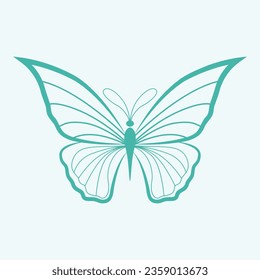 Elegant Butterfly Icon Vector - Graceful and Versatile Insect Symbol for Creative Projects