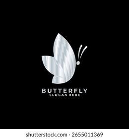 Elegante Plantilla de Vector de diseño de logotipo de mariposa