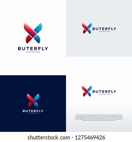 Elegant Butterfly logo designs concept vector, Butterfly logo designs template