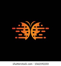 Elegant Butterfly logo template vektor. Creative symbol. Emblem. Animal logo with speed