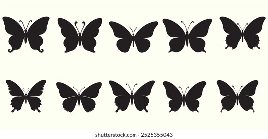 Elegant Butterfly Silhouette Artwork Design