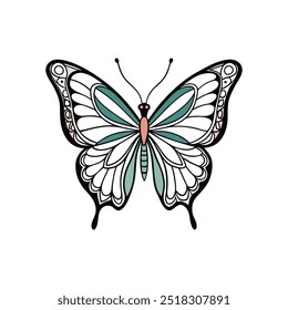 Elegant Butterfly Silhouette for Luxury Beauty Brand Logo, vector, design