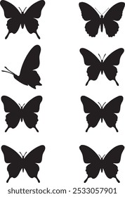 Elegant Butterfly Silhouette Set Designs