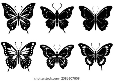 Elegant Butterfly Silhouettes Collection for your project
