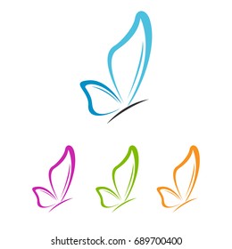 elegant butterfly vector logo template