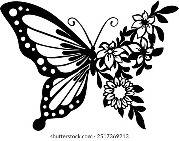  Silhueta vetor borboleta elegante para arte digital, vetor, desenhos animados, clipart, e desenhos de arte de linha.