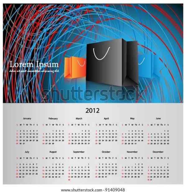 elegant-calendar-design-year-2012-stock-vector-royalty-free-91409048